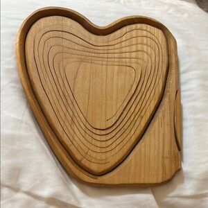 Heart-Shaped Wooden Bowl